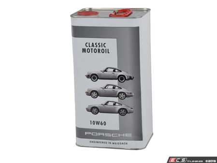 ES#3601974 - PCG04321015 - Porsche Classic Motor Oil - 10W-60 - Specialized oil for air-cooled engines - 5 liters - Genuine Porsche - Porsche