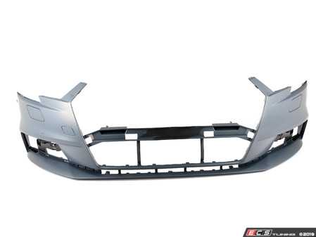 ES#3180684 - 8V4807065AGRU - Front Bumper Cover - Comes in primer ready to paint - Genuine Volkswagen Audi - Audi