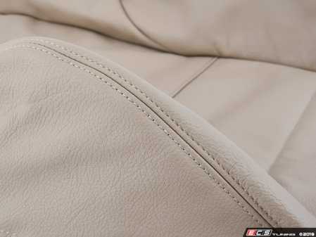 ES#143369 - 52108255582 - E46 Leather Backrest Cover - Right - Hellbeige - Genuine BMW - BMW