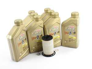ES#4000988 - 06M198405FKT2 - Oil Service Kit - Includes OEM 502.00/505.00 High Performance Genuine Engine Oil (5w-40), Filter, drain plug, and washer for a complete oil service - Genuine Volkswagen Audi - Audi