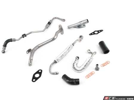 ES#3648483 - 11427795971KT - Turbo Oil Pipe replacement Kit  - Includes lines and gaskets for a complete refresh - Assembled By ECS - BMW