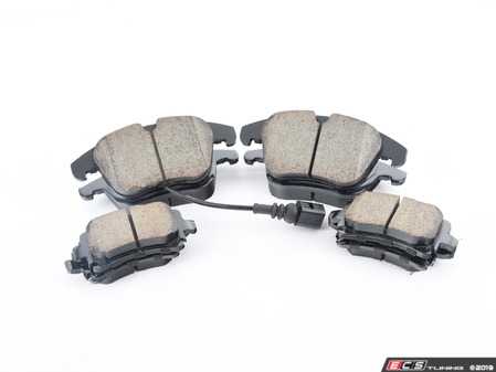 ES#3691485 - eur1375KT1 - Front & Rear Euro Ceramic Brake Pad Kit - Ceramic composite developed to meet low dust & noise requirements, includes front and rear pads - Akebono - Audi Volkswagen