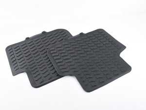 ES#3640866 - 83A061511041 - All-Weather Rubber Floor Mats - Rear - Black - Extremely durable all weather mats to protect your carpet - Genuine Volkswagen Audi - Audi