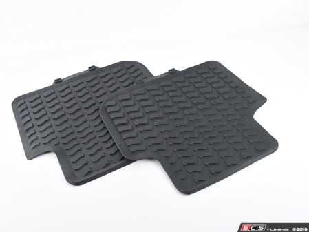 ES#3640866 - 83A061511041 - All-Weather Rubber Floor Mats - Rear - Black - Extremely durable all weather mats to protect your carpet - Genuine Volkswagen Audi - Audi