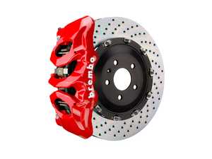 ES#4030515 - A90BBKGTB - Front Brembo GT Big Brake Kit (380x34mm) - Featuring 6 piston B-M6 powdercoated calipers, 380X34mm rotors, Brembo high-performance pads, and all necessary hardware in a pre-assembled kit. - Brembo - BMW