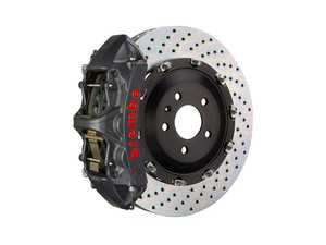 ES#4030516 - A90BBKGTS - Front Brembo GT-S Big Brake Kit (380x34mm) - Featuring 6 piston GT-S black anodized calipers, 380X34mm rotors, Brembo high-performance pads, and all necessary hardware in a pre-assembled kit. - Brembo - BMW