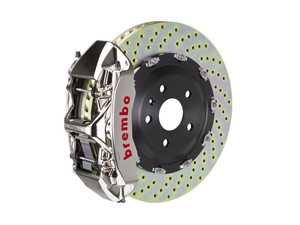 ES#2851875 - 1N1.9003A3 - 11-12 1M (E82), 08-13 M3 (E90, E92, E93), Front, Drilled, Silver, 6 Piston, 380x34 2-Piece - Brembo - BMW