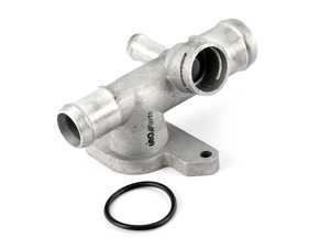 ES#4017660 - 06A121132APRM - Coolant Hose Flange  - Made from high strength aluminum vs the OEM plastic prone to failure - URO Premium - Audi