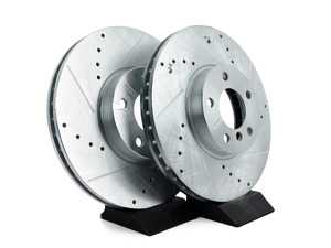 ES#3155341 - EBR852XPR - Evolution Tru-Cast Drilled And Slotted Rotor Pair - Front (332x28) - Performance rotors built to cool quickly and prevent corrosion for years of rough us and abuse. - Power Stop - BMW