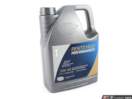 ES#2167 - PEN 5W-40 5L - Pento High Performance II Engine Oil (5w-40) - 5 Liter - The latest version of one of the world's best all around synthetic engine oils - Pentosin - Audi BMW Volkswagen Mercedes Benz Porsche