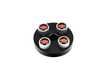 ES#3709290 - ZAW071801M - Red Audi Sport Logo Valve Stem Caps - Includes four iconic Audi Sport logo valve stem caps - Genuine Volkswagen Audi - Audi