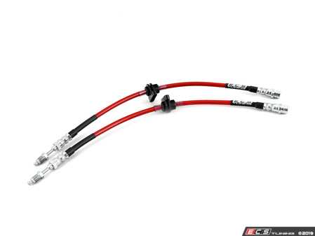 ES#4031244 - 027615ECS01 - ECS Exact Fit Stainless Steel Brake Lines - Front - DOT-compliant kit to improve pedal feel in your vehicle. - ECS - BMW MINI