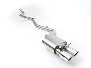Audi B8/B8.5 A4 2.0T Non-Resonated Valved Cat-Back Exhaust System - Single Exit Dual 3.5