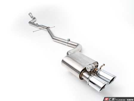 ES#4020151 - 003353ecs01KT2 - Audi B8/B8.5 A4 2.0T Non-Resonated Valved Cat-Back Exhaust System - Single Exit Dual 3.5" Tips - Chrome - ECS evolutionary design and manufacturing, blending with raw emotion, desire and passion, creating a truly unique driving experience - ECS - Audi