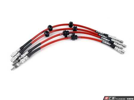 ES#4031246 - 027615ecsKT - ECS Exact Fit Stainless Steel Brake Lines - Complete Set - Set of 4 DOT-compliant lines, manufactured by ECS Tuning to precisely replace your standard rubber lines. Front and rear lines. - ECS - BMW MINI