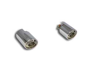 ES#3033517 - 816064 - Exhaust Tip Dual Polished 100mm Rounds "Back Fire" - Pair - To be installed with 831204 kit - Supersprint - MINI