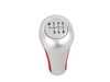 ES#47156 - 25117504352 - E52 Shift Knob - Leather Aluminum Ring - Rot/Alu - Genuine BMW - BMW