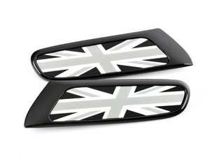 ES#3029615 - 51132410449 - Trim Cover Set With Pad - Black Jack - These insert into the the side scuttle turn signal light as a decor upgrade - Genuine MINI - MINI