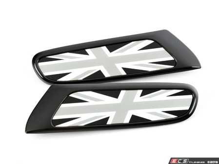 ES#3029615 - 51132410449 - Trim Cover Set With Pad - Black Jack - These insert into the the side scuttle turn signal light as a decor upgrade - Genuine MINI - MINI