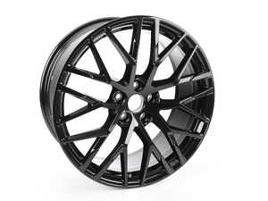 ES#3015499 - 4S0601025AA - 20" Black Optic R8 Wheel - Front - Priced Each  - 20"x8.5" 5x112 ET42 Black Optics Finish (UJ2) - Center cap not included - Genuine Volkswagen Audi - Audi