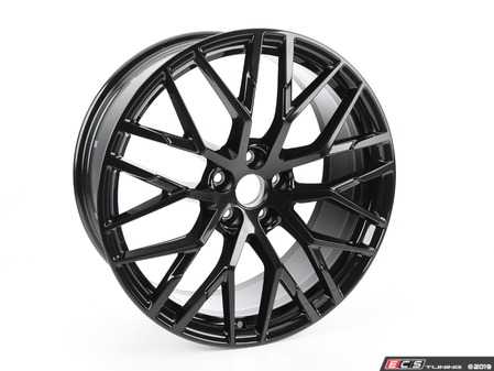 ES#3015499 - 4S0601025AA - 20" Black Optic R8 Wheel - Front - Priced Each  - 20"x8.5" 5x112 ET42 Black Optics Finish (UJ2) - Center cap not included - Genuine Volkswagen Audi - Audi