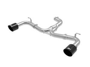 ES#4039848 - 49-36417-B - MK7 GTI 2.0T Axle Back Exhaust - Mach Force stainless steel exhaust with dual 4.5" black stainless tips - AFE - Volkswagen