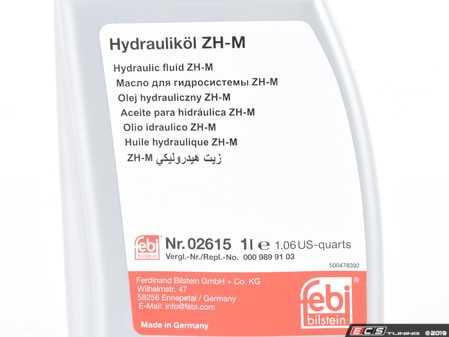 ES#4030712 - 001989200312 - Hydraulic Fluid - Priced Each - One (1) Liter Container - Febi - Mercedes Benz