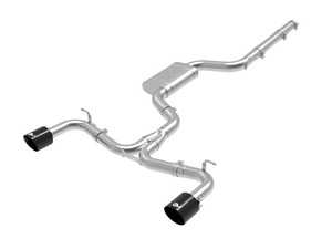ES#4039874 - 49-36422-B - MK7.5 GTI 2.0T Cat Back Exhaust - Mach Force stainless steel exhaust with dual 4.5" black stainless tips - AFE - Volkswagen