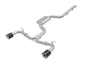 ES#4039875 - 49-36422-C - MK7.5 GTI 2.0T Cat Back Exhaust - Mach Force stainless steel exhaust with dual 4.5" carbon fiber tips - AFE - Volkswagen