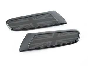 ES#3646776 - 51142459030 - Trim Cover Set With Pad - Night Jack  - These insert into the the side scuttle turn signal light as a decor upgrade - Genuine MINI - MINI