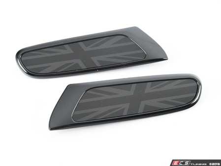 ES#3646776 - 51142459030 - Trim Cover Set With Pad - Night Jack  - These insert into the the side scuttle turn signal light as a decor upgrade - Genuine MINI - MINI
