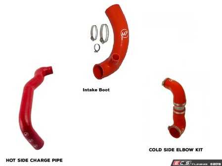 ES#4039990 - 56-314302 - N14 Intake, Hot Side & Cold Side Hose Kit | Red - The three main intake hoes in the engine bay all upgraded to silicone in matching colors. - M7 Speed - MINI