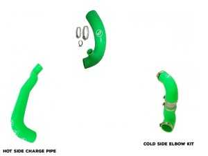 ES#4039993 - 56-314304 - N14 Intake, Hot Side & Cold Side Hose Kit | Green - The three main intake hoes in the engine bay all upgraded to silicone in matching colors. - M7 Speed - MINI