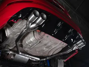 MK7 Jetta Borla Quad Tip Cat-Back Exhaust System - With ECS ABS Rear Diffuser