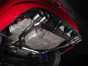 ES#4039584 - 027365ecs0103KT - MK7 Jetta Borla Quad Tip Cat-Back Exhaust System - With ECS Carbon Fiber Rear Diffuser - Enhance your exhaust note while upgrading visual appeal - Assembled By ECS - Volkswagen