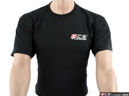 ES#4623275 - BLKECSTSCL - Black ECS Short Sleeve T-Shirt - Featuring full color ECS Tuning logo on left chest and full back. - ECS - Audi BMW Volkswagen Mercedes Benz MINI Porsche