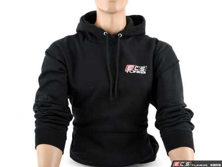 ES#4623396 - 6060719 - Black ECS Pullover Hoodie - Featuring full color ECS Tuning logo on left chest and full back - ECS - Audi BMW Volkswagen Mercedes Benz MINI Porsche