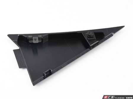 ES#1884516 - 8K5853274Q5FQ - Rear Window Corner Trim - Right - Glossy Black  - Triangle shaped trim piece located in the rear door window (Black Optics) - Genuine Volkswagen Audi - Audi