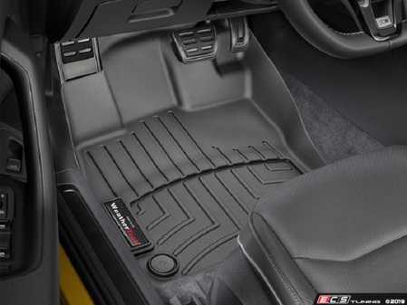 ES#4036143 - 4413091 - front FloorLiner DigitalFit - Black - Laser measured for perfect fitment and ultimate protection against moisture and debris - WeatherTech - Volkswagen