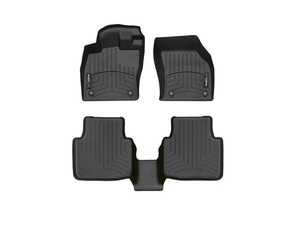 ES#4040294 - 441309-1-2KT - Front And Rear FloorLiner DigitalFit Kit - Black - Laser measured for perfect fitment and ultimate protection against moisture and debris - WeatherTech - Volkswagen