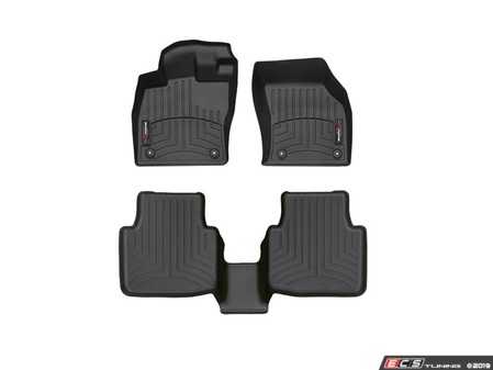 ES#4040294 - 441309-1-2KT - Front And Rear FloorLiner DigitalFit Kit - Black - Laser measured for perfect fitment and ultimate protection against moisture and debris - WeatherTech - Volkswagen