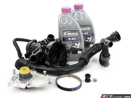 ES#3651375 - 06k121011cKT - Cooling System Refresh Kit - Level 1 - This entry level kit includes thermostat, waterpump, complete upper radiator hoses and coolant - Assembled By ECS - Volkswagen