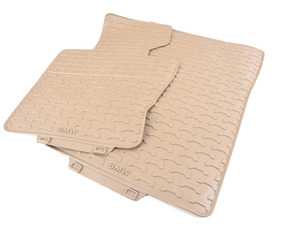 ES#120832 - 51470428951 - Beige All Weather Rubber Floor Mat Set - Front - (NO LONGER AVAILABLE) - Protect your carpet from stains - Genuine BMW - 