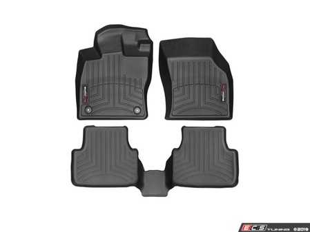 ES#4040450 - 441317-1-2KT - Front & Rear FloorLiner DigitalFit - Black - Laser measured for perfect fitment and ultimate protection against moisture and debris - WeatherTech - Volkswagen