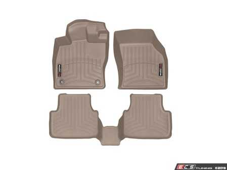 ES#4040452 - 451317-1-2KT - Front & Rear FloorLiner DigitalFit - Tan - Laser measured for perfect fitment and ultimate protection against moisture and debris - WeatherTech - Volkswagen