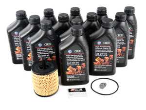 ES#3184733 - 07z115562KT2 - Genuine Oil Service Kit - Includes Genuine oil filter and Genuine 0w-30 oil - Genuine Volkswagen Audi - Volkswagen