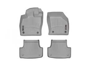 ES#4040590 - 46496-1-2KT - Front And Rear FloorLiner DigitalFit Kit - Gray - Laser measured for perfect fitment and ultimate protection against moisture and debris - WeatherTech - Audi Volkswagen