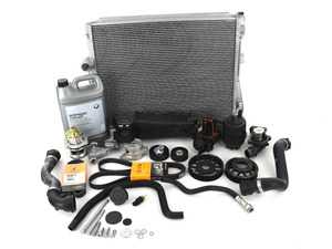 ES#4905689 - 17119071519GKT3 - ECS Cooling System Refresh Kit - Level 3 plus  - The  ultimate cooling refresh kit - with aftermarket components, featuring an ECS Aluminum Pulley, Stewart water pump and Aluminum Radiator - Assembled By ECS - BMW