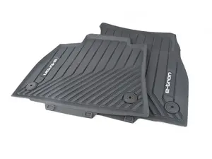Front All-Weather Floor Mats - Black with e-tron Logo 