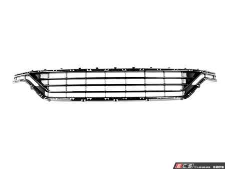 ES#3423690 - 5G0853671MFOD - Center Grille - Black High Gloss/Polished Chrome - Located in lower front bumper - Genuine Volkswagen Audi - Volkswagen